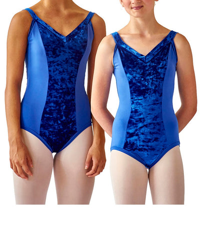 Princess Cami Leotard with Wide Velvet Straps - SteelCore 