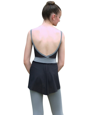 Crossed Back Cami Unitard, Soft Motion with Mesh Inset - SteelCore 