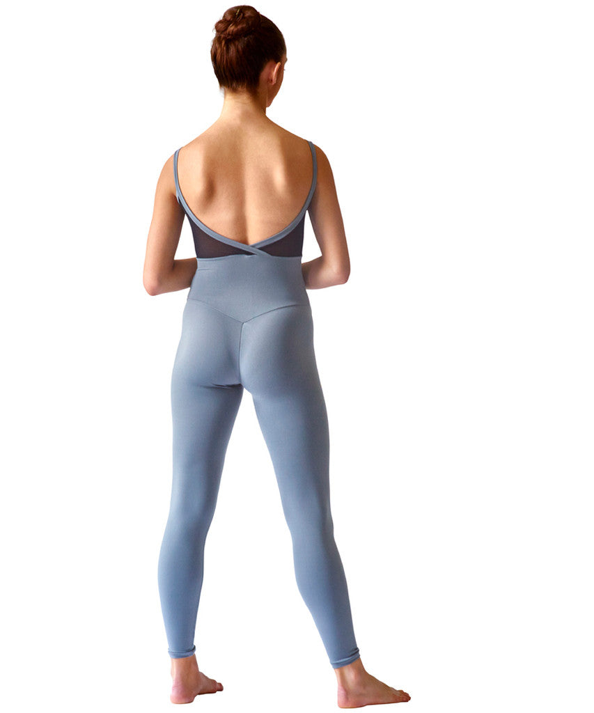 Crossed Back Cami Unitard, Soft Motion with Mesh Inset - SteelCore 