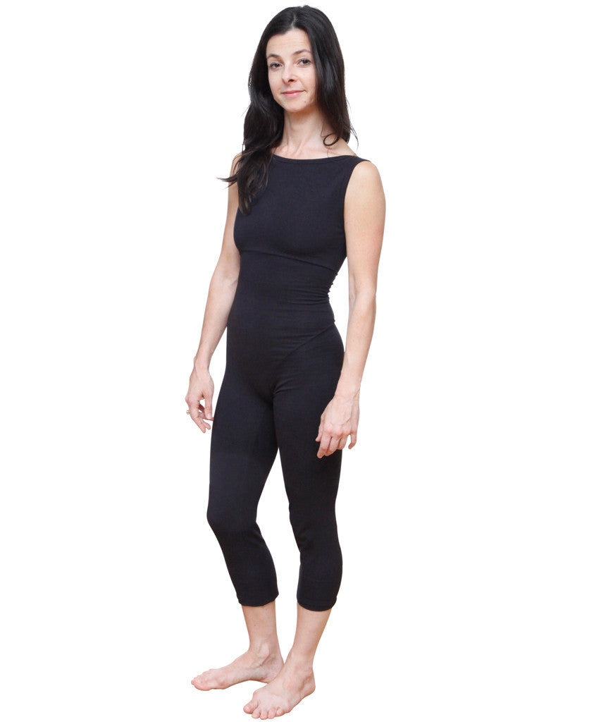 Organic Cotton Boatneck BodySuit  by SteelCore, in our own US-sourced organic cotton that warms to the body and is comfortable through the most demanding workouts.  Layers for casual wear as well, with elastic-free styling that guarantees no riding up or binding, unique hip seaming and no center front seam.  Higher front neckline and scoop back provide coverage and movement freedom.  Made in USA.