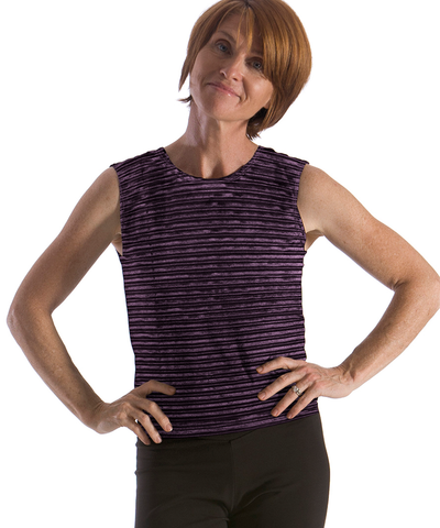 Jewel Neck Shell Top -- slip into Fall in royal tones! - SteelCore 